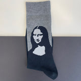 HOTSOX Men's Mona Lisa Grey Crew Sock thumbnail