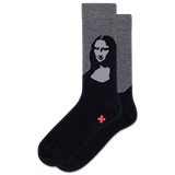 HOTSOX Men's Mona Lisa Grey Crew Sock