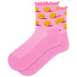 HOTSOX Women's Pickleball Lettuce Edge Crew Socks