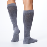 Dr. Scholl's Men's Graduated Compression Geometric Pin Dot Pattern Over the Calf Socks, Two Pair Pack