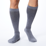 Dr. Scholl's Men's Graduated Compression Geometric Pin Dot Pattern Over the Calf Socks, Two Pair Pack
