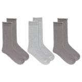 Dr. Scholl's Men's Ultimate Cozy Gripper Crew Socks 3 Pair Pack - Non-slip Grip, Cozy Comfort