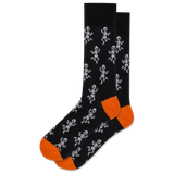 HOTSOX Men's Glow in the Dark Skeleton Crew Sock