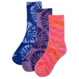 HOTSOX Kid's Knit Tie Dye 3 Pack Crew Socks