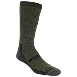 Green and black sock on a white background thumbnail