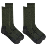 Two pairs of green Jeep socks with black toes and heels on a white background thumbnail