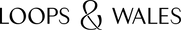 Logo of 'Loops & Wales' in black