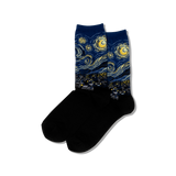 Socks with Starry Night design on a white background thumbnail