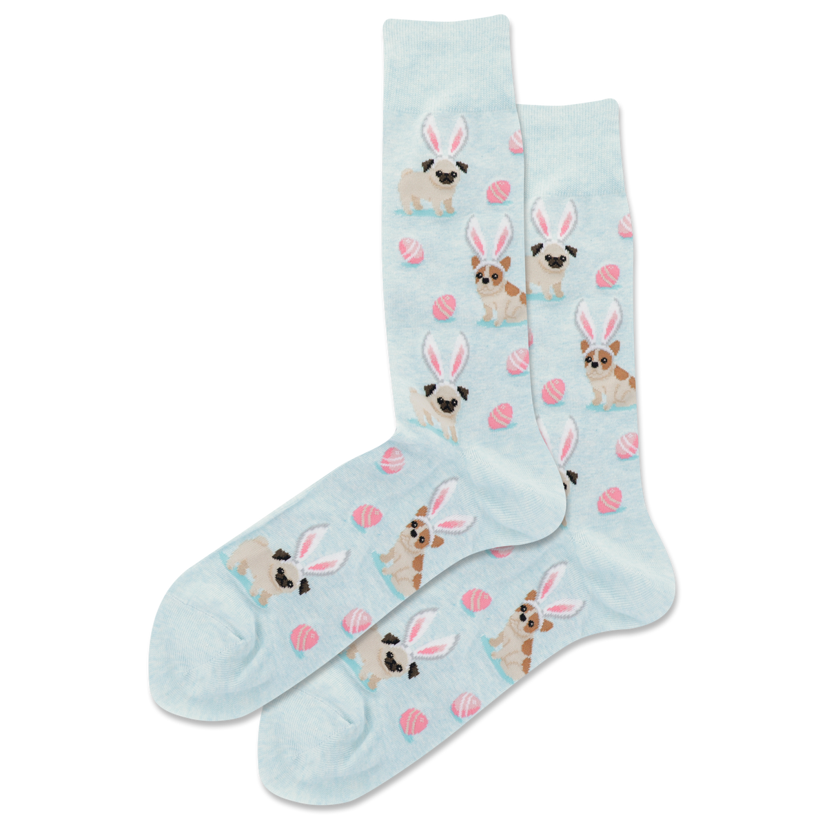 Mint Melange HOTSOX Men's Easter Dogs Crew Socks