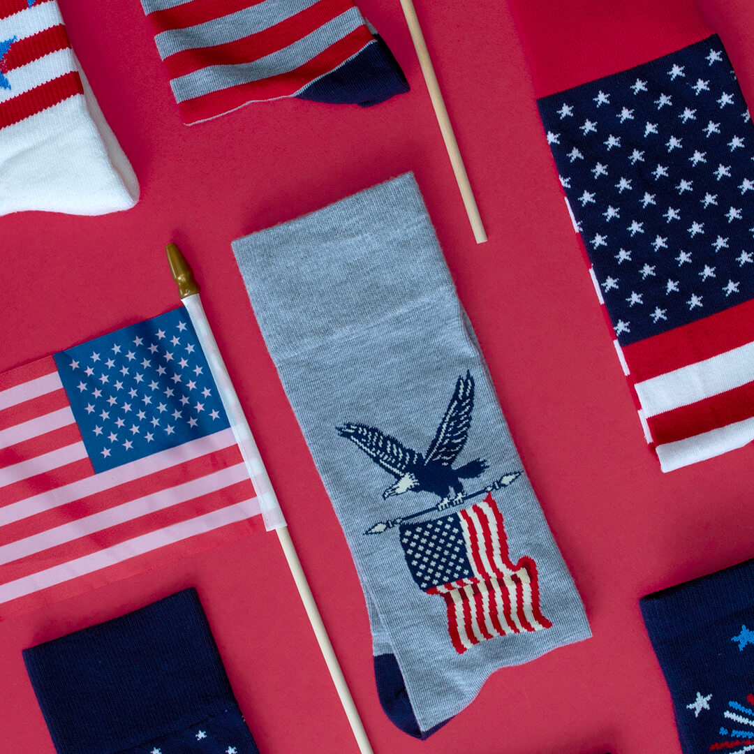 Assorted men's novelty-themed Americana HOTSOX