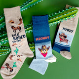HOTSOX Men's Talk Rodeo to Me Crew Sock