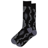 Black socks with gray pattern on a white background thumbnail