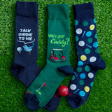 HOTSOX Men's Fun Golf Balls Crew Sock