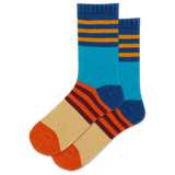 Colorful striped socks on a white background thumbnail